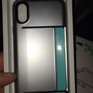 iPhone X metallic wallet case